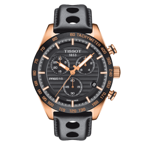 Tissot PRS 516 Chronograph Quartz Rose Gold / Black / Strap